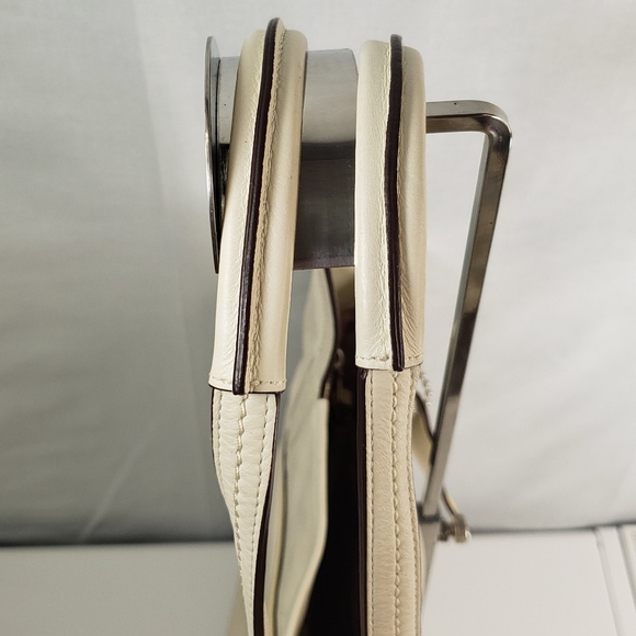 Coach 17041 Audrey Leigh Laser Cut Perforated Ivory Leather Tote Shoulder BagNWT - Picture 7 of 16